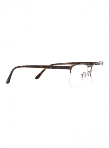 Men's Rectangular Eyeglass Frame - Lens Size: 55 mm