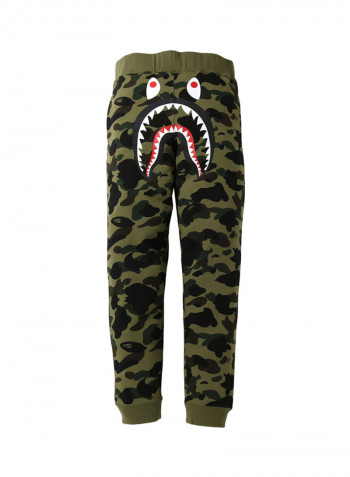 Camo Slim Fit Sweatpants Green/Black