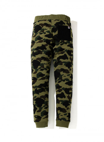 Camo Slim Fit Sweatpants Green/Black