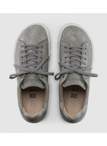 Lace Up Stylish Low Top Sneaker Silver