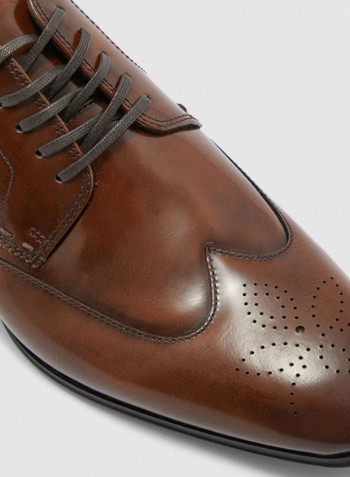 Leelen Derby Formal Shoes Brown
