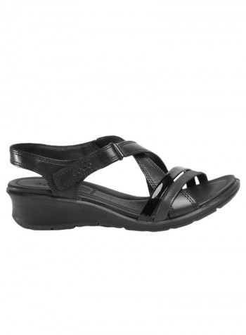 Felicia Cross-Over Style Sandals Black