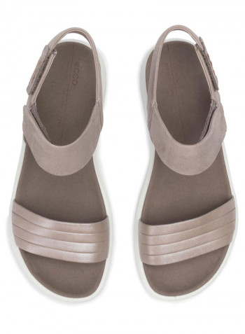 Flowt Hook Loop Comfort Sandals Beige/Brown/White
