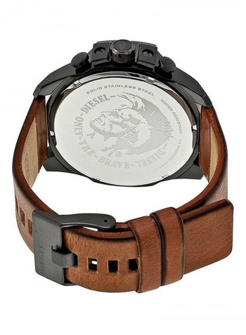 Men's Water Resistant Leather Chronograph Watch DZ4343
