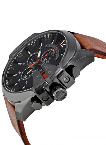 Men's Water Resistant Leather Chronograph Watch DZ4343