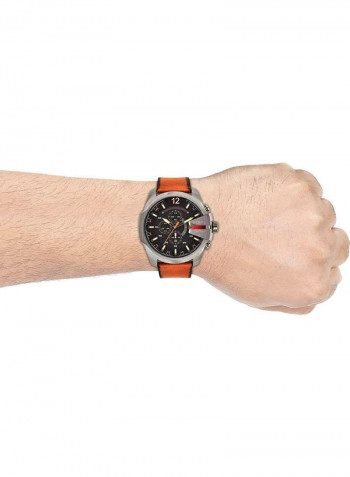 Men's Water Resistant Leather Chronograph Watch DZ4343