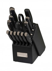 14-Piece Titanium Knife Set TE-14NCC Black/Silver