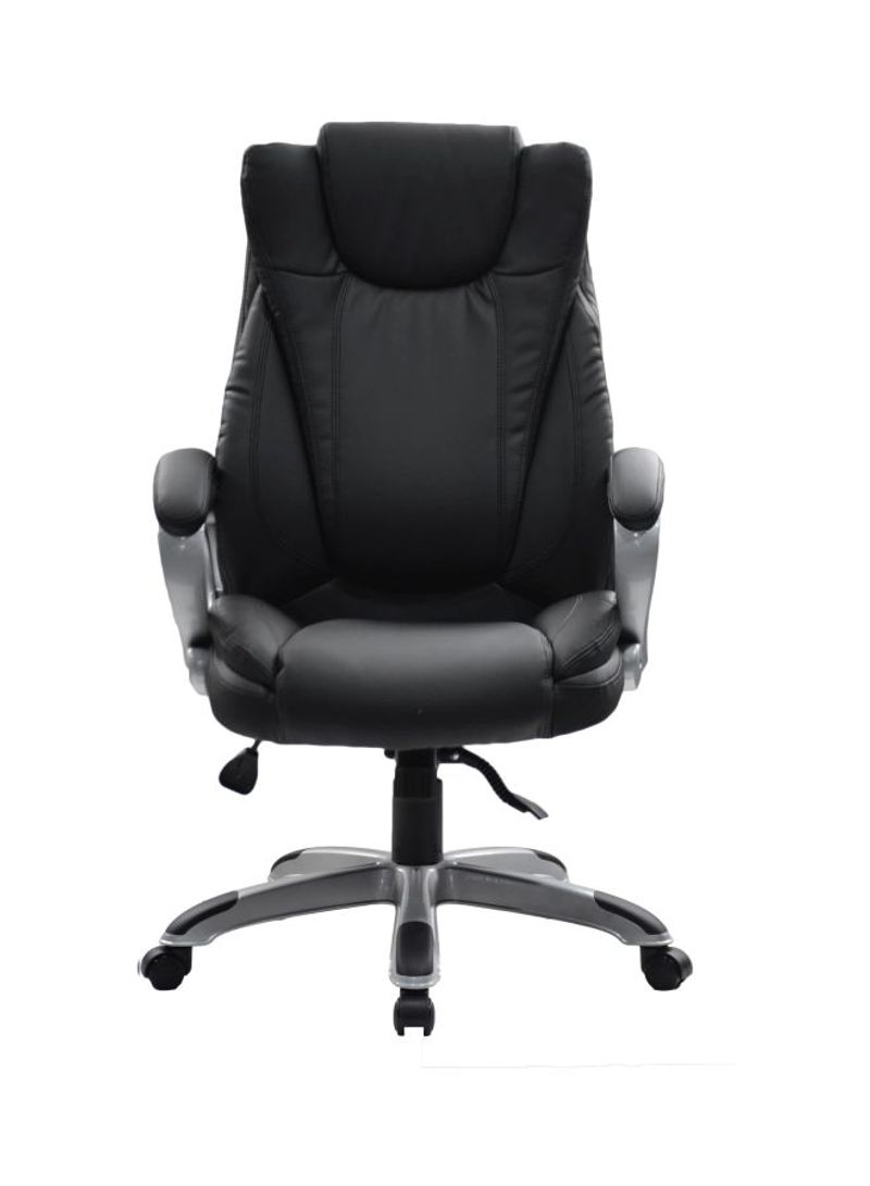 Executive Office Chair Black/Silver 79x36x64cm