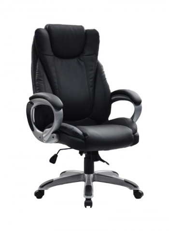 Executive Office Chair Black/Silver 79x36x64cm