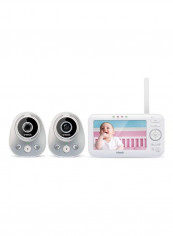 Digital Video Baby Monitor with 2 Cameras Grey/White