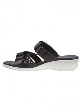 Felicia Cross-Over Style Sandals Black