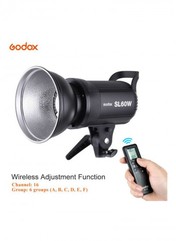 SL-60W LED Video Light With Remote Control And Bowens Mount Black/Silver