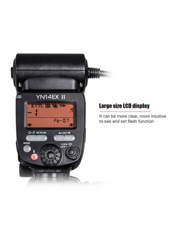 Professional YN14EX II Macro Ring Flash Light Kit Black