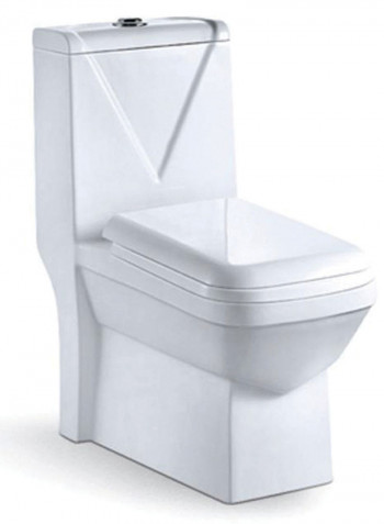 Water Closet With Ceramic Toilet Seat 0805 White Standard
