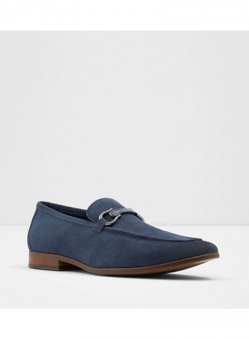Ducflex Metal Embellished Strap Loafers Blue