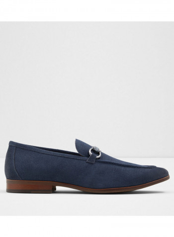 Ducflex Metal Embellished Strap Loafers Blue