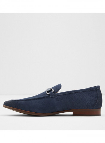 Ducflex Metal Embellished Strap Loafers Blue