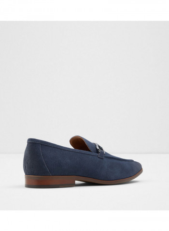 Ducflex Metal Embellished Strap Loafers Blue