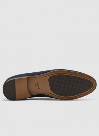 Ducflex Metal Embellished Strap Loafers Blue