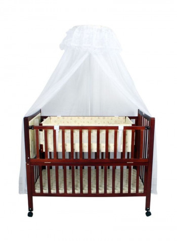 Wooden Bed With Cradle And Mosquito Net