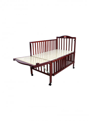 Wooden Bed With Cradle And Mosquito Net