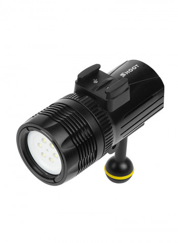 Handheld Pro Diving Flashlight Torch For Osmo Action/GoPro Hero Camera Black