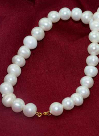 18 Karat Gold White Pearl Strand Jewellery Set