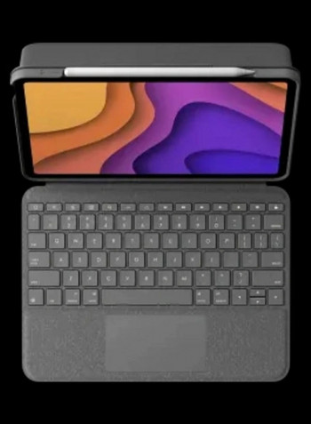 Folio Smart Keyboard For Apple ipad 4th Gen with Protective Case 26.5x20x3cm Grey