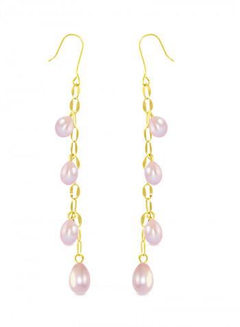 18 Karat Gold Pearl Drops Earrings