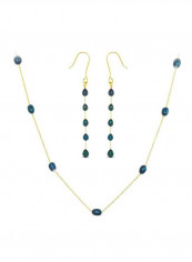2-Piece 18 Karat Gold Pearl Studded Jewellery Set