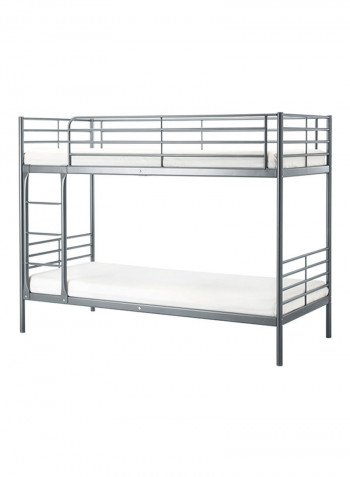 Single Bunk Bed With Mattress Silver