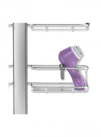 Stainless Steel And Anodized Aluminum Shower Caddy Silver 5.9 x 21.1 x 31.9inch