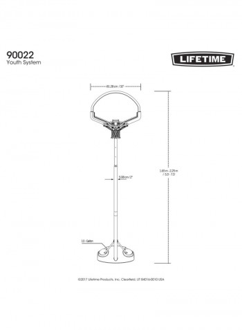 Adjustable Youth Portable Basketball Hoop