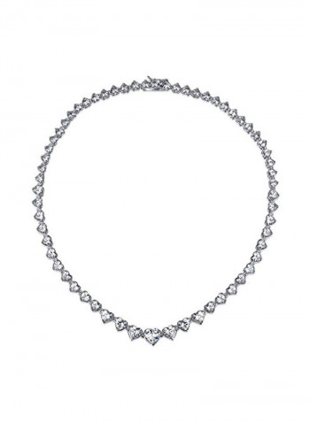 Cubic Zirconia Studded Necklace