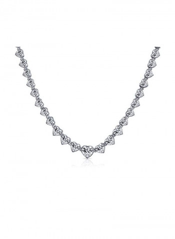 Cubic Zirconia Studded Necklace
