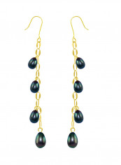 18 Karat Gold Pearl Drops Earrings