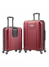 2-Piece Fender Hardside Trolley Luggage Set With USB Outlet Burgundy