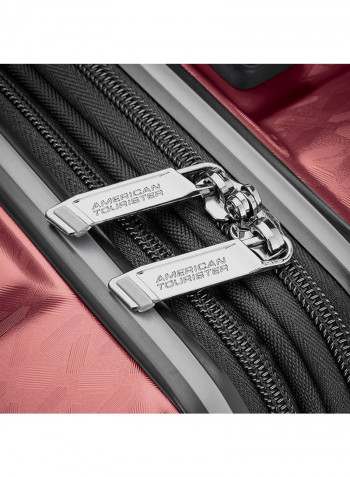 2-Piece Fender Hardside Trolley Luggage Set With USB Outlet Burgundy