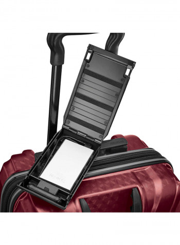 2-Piece Fender Hardside Trolley Luggage Set With USB Outlet Burgundy