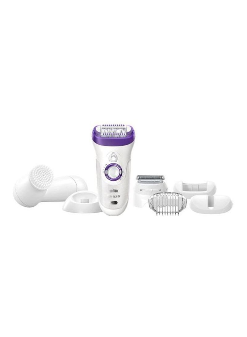Silk-Epil 9 Wet And Dry Cordless Electric Hair Removal Epilator Purple/White