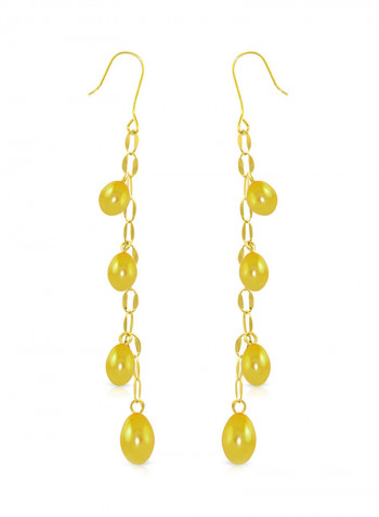 18 Karat Gold Pearl Drops Earrings