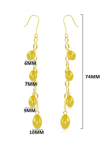 18 Karat Gold Pearl Drops Earrings