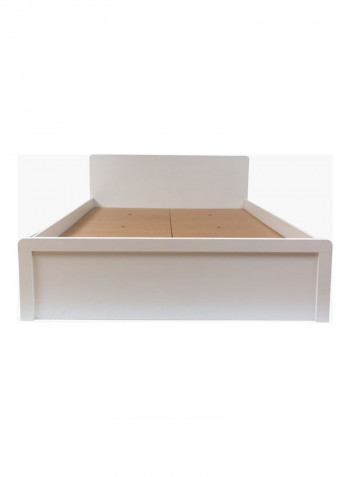 Boston King Bed White/Brown