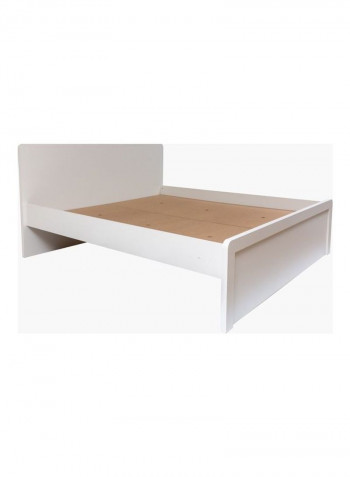 Boston King Bed White/Brown
