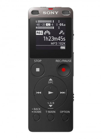 Digital Voice Recorder With Built-in USB ICDUX560FBLACK Black