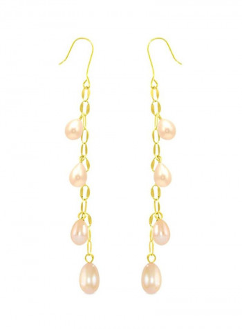 18 Karat Gold Pearl Drop Earrings