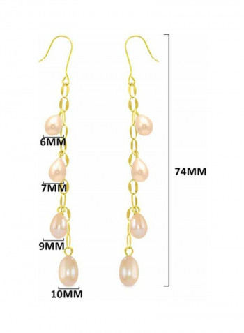18 Karat Gold Pearl Drop Earrings