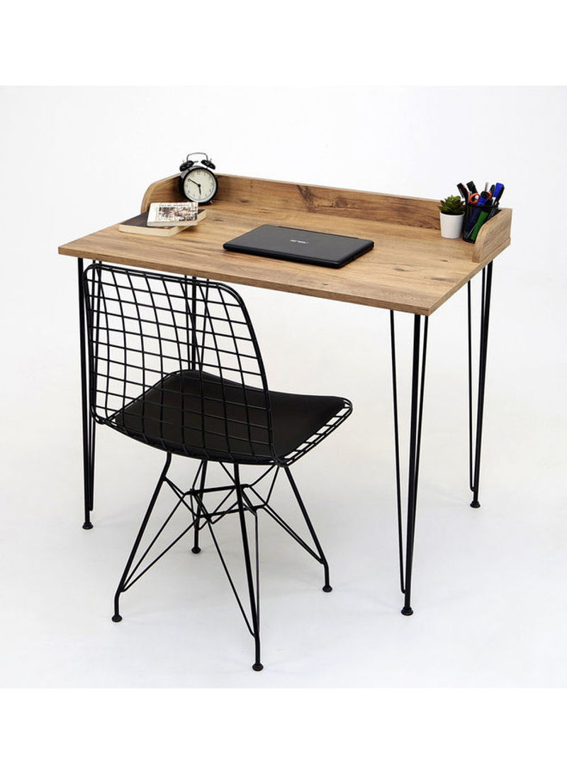 Study Table With Chair Brown/Black 68x99x3cm
