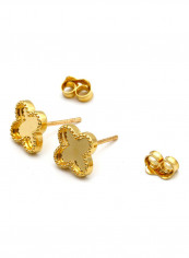 18 Karat Gold Mirror Earrings