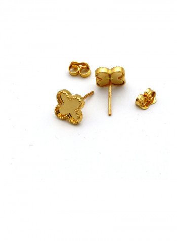 18 Karat Gold Mirror Earrings